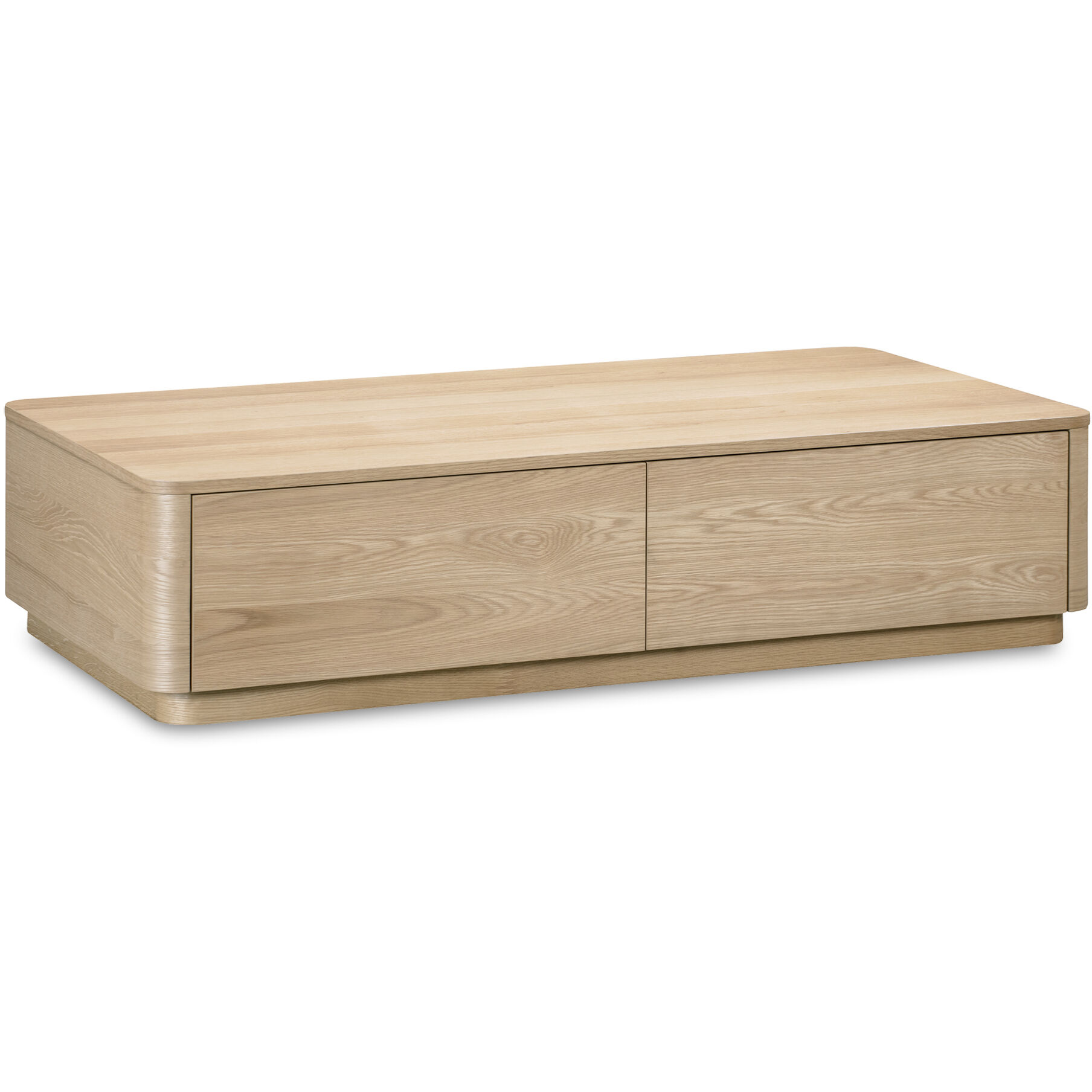 Round Off 55 X 30 inch Natural Coffee Table