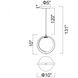 Da Vinci LED 8 inch Brass Mini Pendant Ceiling Light