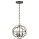 Somma Way 3 Light 12.5 inch Bronze Mini Chandelier Ceiling Light