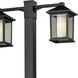 Mesa 2 Light 99 inch Black Outdoor Post Mounted Fixture