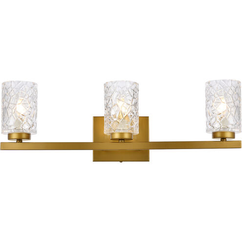 Cassie 3 Light 24 inch Brass Bath Sconce Wall Light