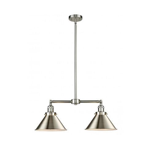 Franklin Restoration Briarcliff 2 Light 21 inch Brushed Satin Nickel Island Light Ceiling Light, Franklin Restoration