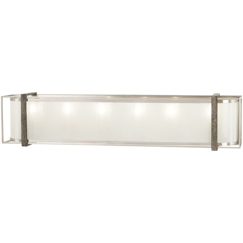 Tyson's Gate 6 Light 32 inch Brushed Nickel/Shale Wood Bath Light Wall Light