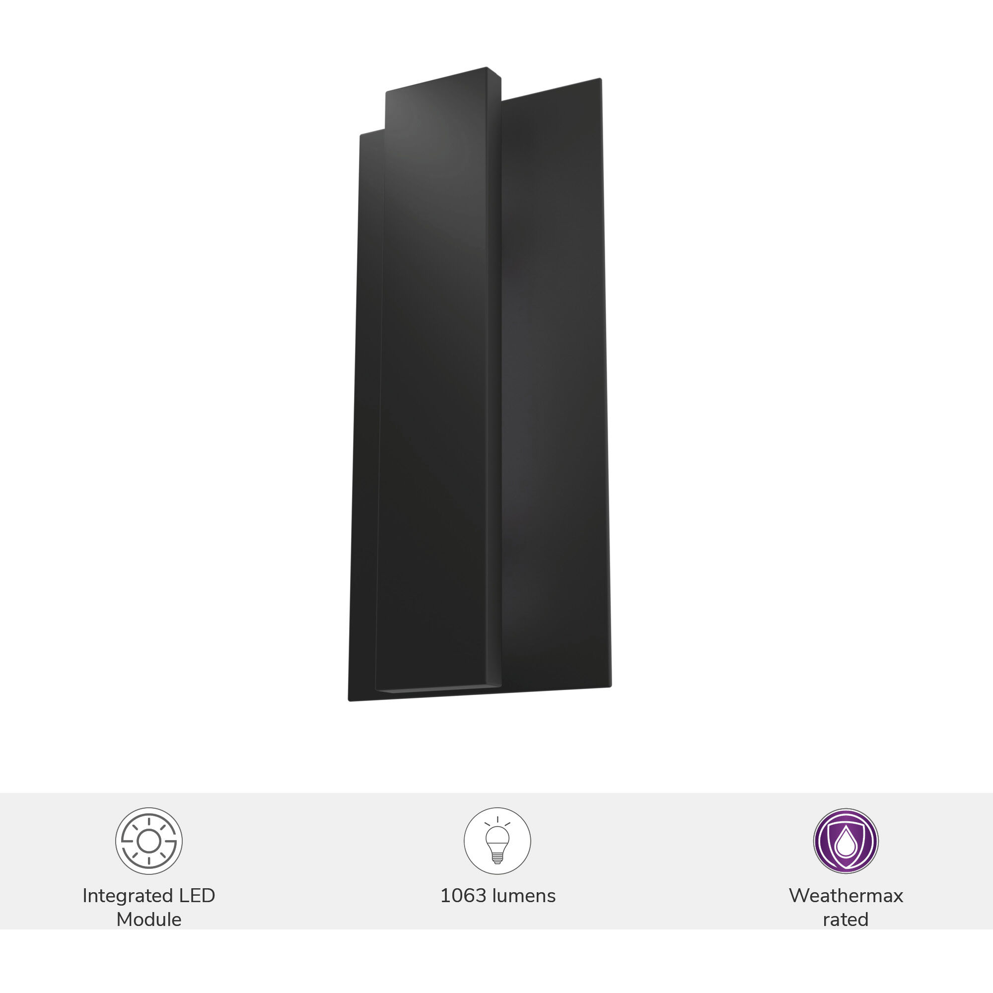 Canoga 14.75 inch Matte Black Outdoor Wall Light, Medium