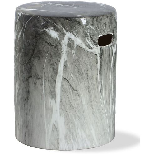 Marvel 17 inch Black and White Marbled Garden Stool