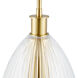 Transitional 1 Light 10 inch Natural Brass Pendant Ceiling Light
