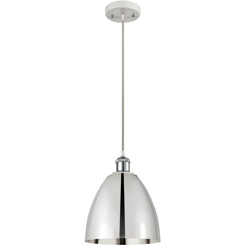 Ballston Dome LED 9 inch White and Polished Chrome Mini Pendant Ceiling Light