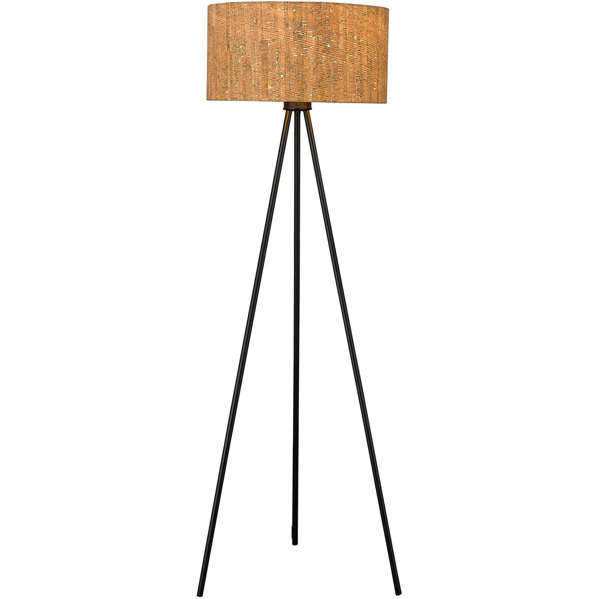 Lisbon 58 inch 100.00 watt Matte Black Floor Lamp Portable Light