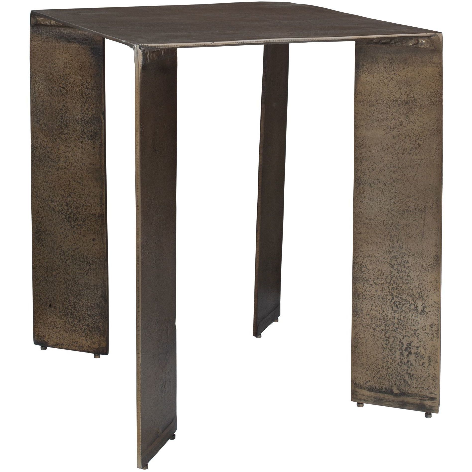 Reade 22 X 18 inch Antique Brass Outdoor Accent Table