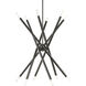 Soho 12 Light 28 inch Black Chrome Chandelier Ceiling Light
