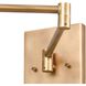 Luca 22 inch 60 watt Natural Brass Swingarm Sconce Wall Light