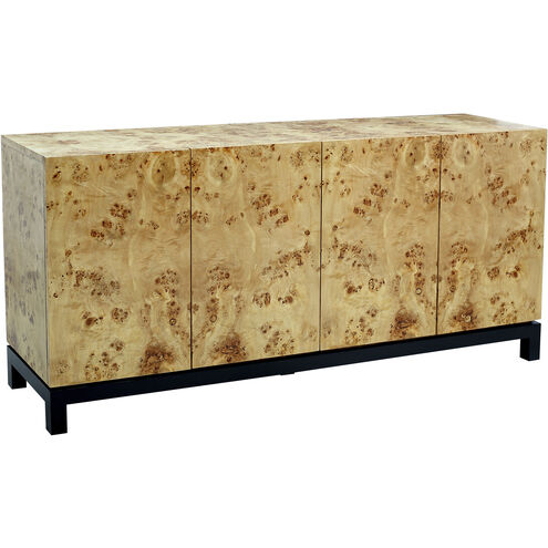 Bromo 72 X 18 inch Natural Burl with Black Credenza