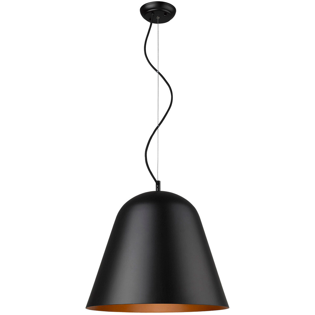 Knell 1 Light 18 inch Matte Black Pendant Ceiling Light