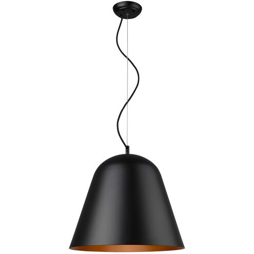 Knell 1 Light 18 inch Matte Black Pendant Ceiling Light