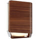 Asgard Wall Sconce Wall Light in Dark Walnut, Does not have EM Backup Battery