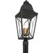 Cardigan 4 Light 28.25 inch Sand Coal and Olden Brass Outdoor Post Lantern, Great Outdoors