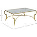 Evelina 47 X 33 inch Royale Leaf and Tempered Glass Coffee Table
