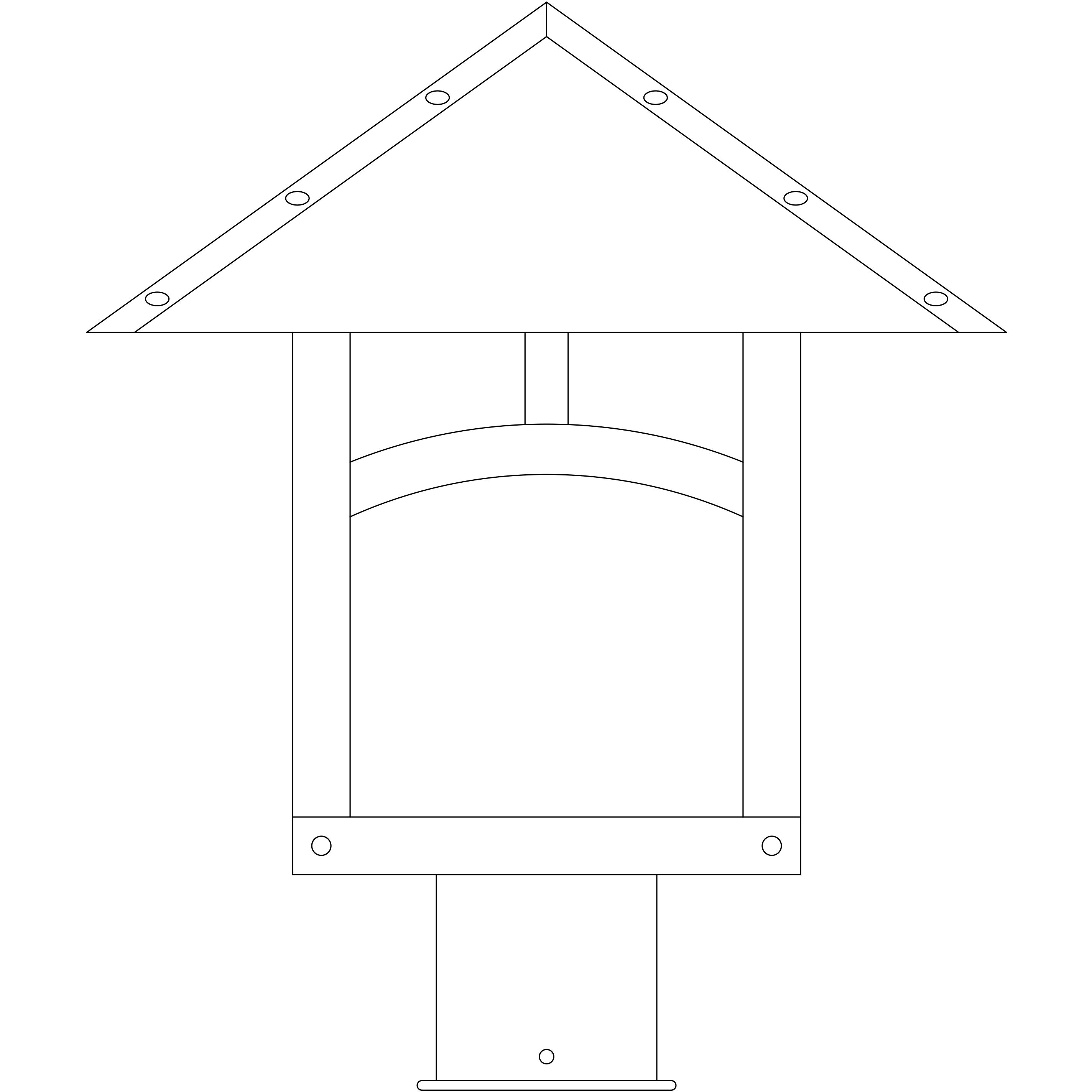 Evergreen 1 Light 12 inch Bronze Post Mount in White Opalescent, Hummingbird Filigree