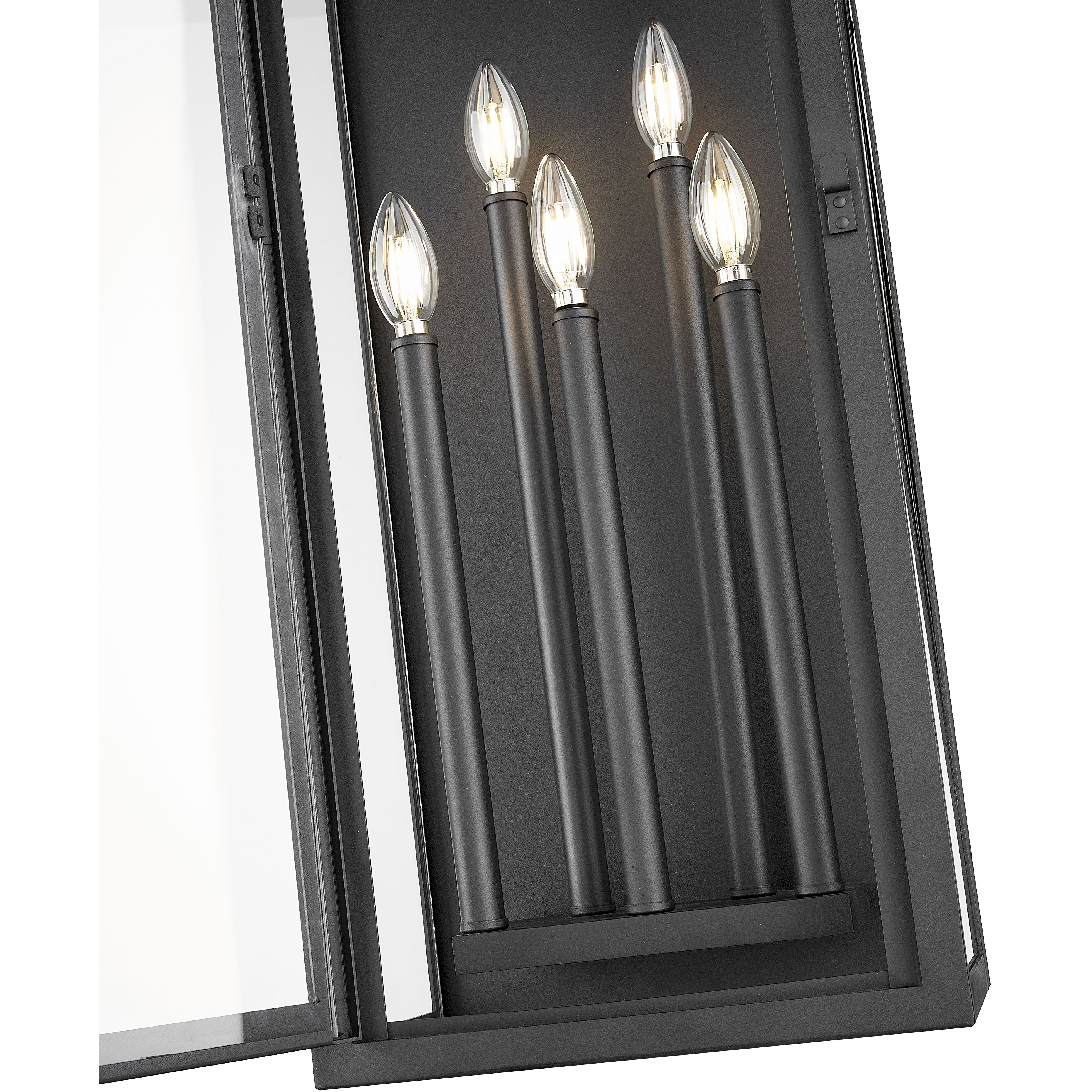 Nova 5 Light 32 inch Black Outdoor Wall Light