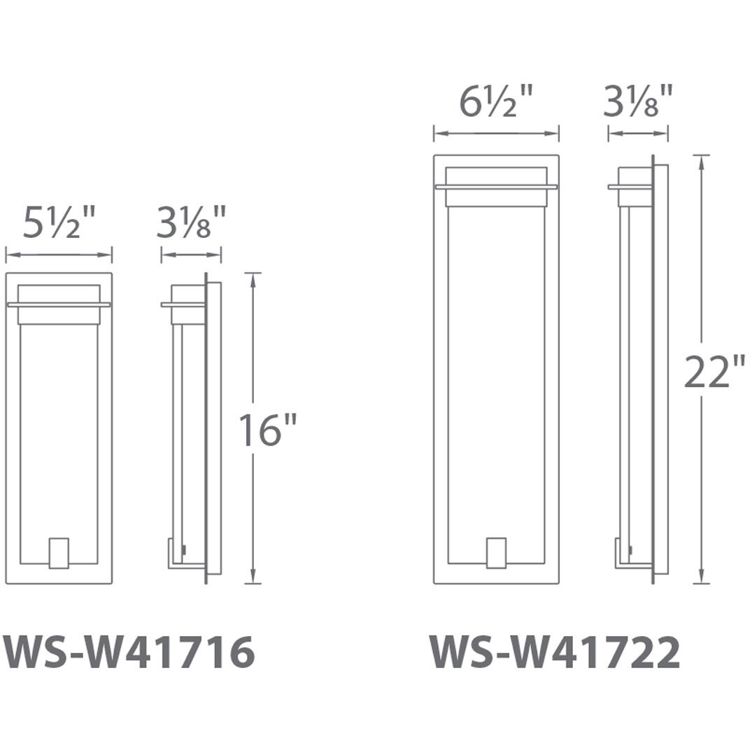 Spa LED 22 inch Bronze Outdoor Wall Light, dweLED