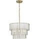 Museo 12 Light 30 inch Satin Brass Pendant Ceiling Light 