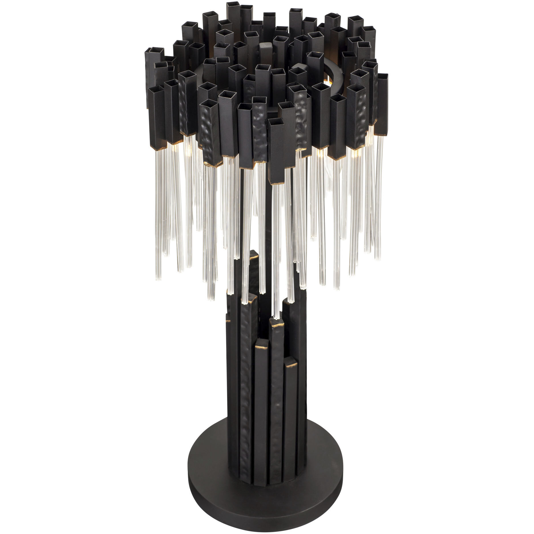 Matrix 30 inch 5 watt Matte Black and French Gold Table Lamp Portable Light in Matte Black/French Gold