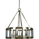 Pantheon 6 Light 28 inch Polished Nickel with Matte Black Dining Chandelier Ceiling Light in Polished Nickel/Matte Black