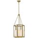 Veleta 3 Light 15 inch Lacquered Brass Pendant Ceiling Light