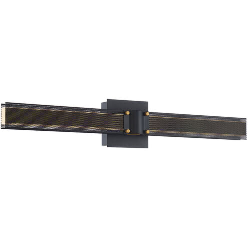 Admiral LED 5 inch Matte Black and Gold Wall Sconce Wall Light