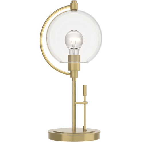 Pluto 19.3 inch 100 watt Modern Brass Table Lamp Portable Light in Clear