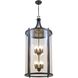 Niagara 12 Light 20 inch Hammered Black Outdoor Pendant