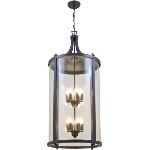 Niagara 12 Light 20 inch Hammered Black Outdoor Pendant