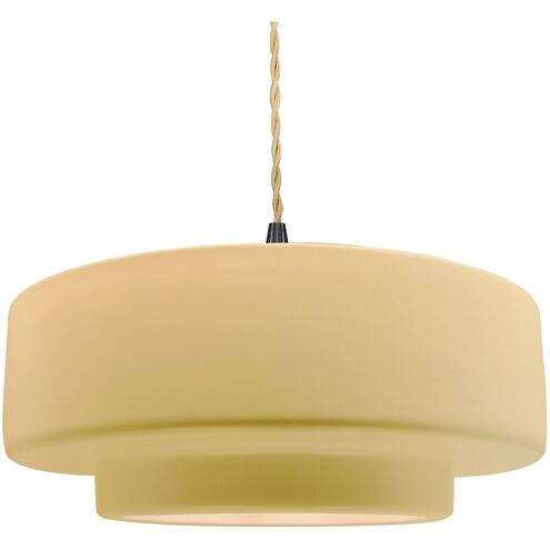 Radiance LED 16.25 inch Muted Yellow and Matte Black Pendant Ceiling Light
