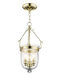 Jefferson 3 Light 10 inch Polished Brass Chain Lantern