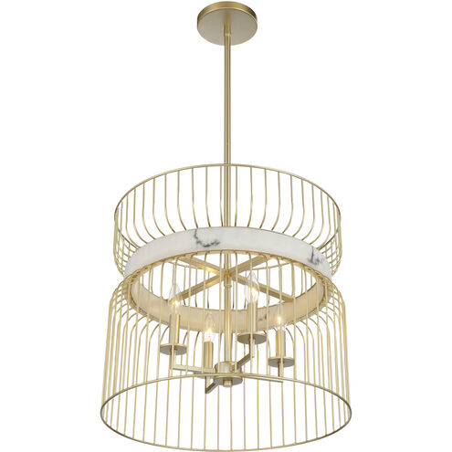 Park Slope 4 Light 20 inch Nouveau Gold Pendant Ceiling Light