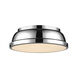 Duncan 2 Light 14 inch Chrome Flush Mount Ceiling Light, Damp