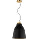Sean Lavin Forge 1 Light 16 inch Natural Brass Pendant Ceiling Light in Matte Black