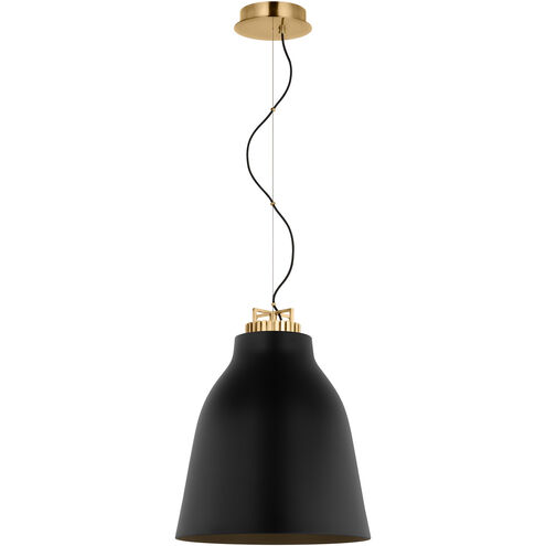 Sean Lavin Forge 1 Light 16 inch Natural Brass Pendant Ceiling Light in Matte Black