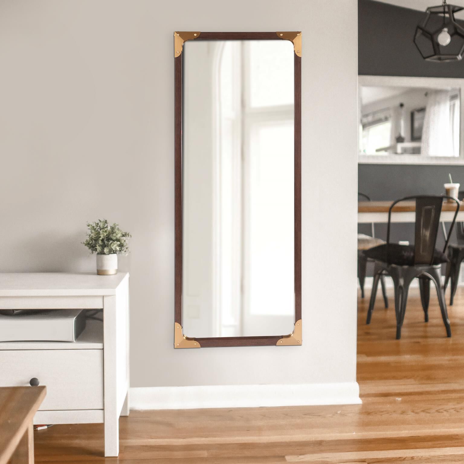 Rogers 60 X 24 inch Walnut Mirror