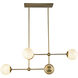 Alora Mood Fiore 4 Light 16.63 inch Brushed Gold/Glossy Opal Glass Chandelier Ceiling Light