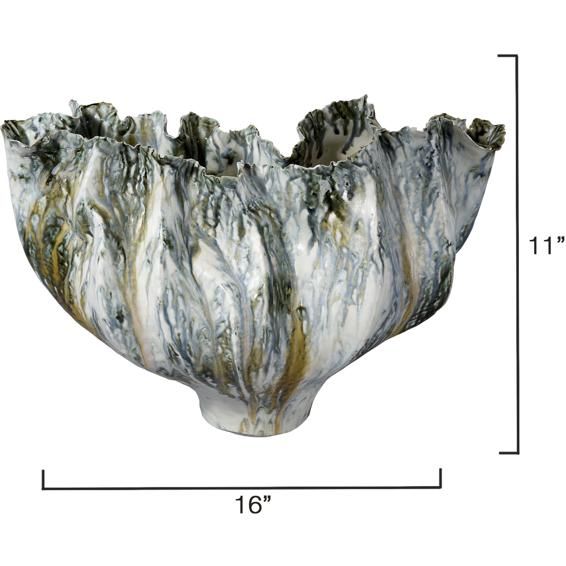 Beluga 16 X 11 inch Vase