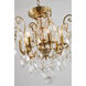 Canada 6 Light 16 inch Antique Brass Chandelier Ceiling Light, Gold Frame