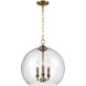 Sean Lavin Lawler 3 Light 16 inch Burnished Brass Pendant Ceiling Light 