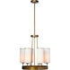 Kingdom LED 28 inch Antique Brass Chandelier Ceiling Light