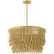 Lisa McDennon Bijou 6 Light 28.5 inch Deluxe Gold Chandelier Ceiling Light