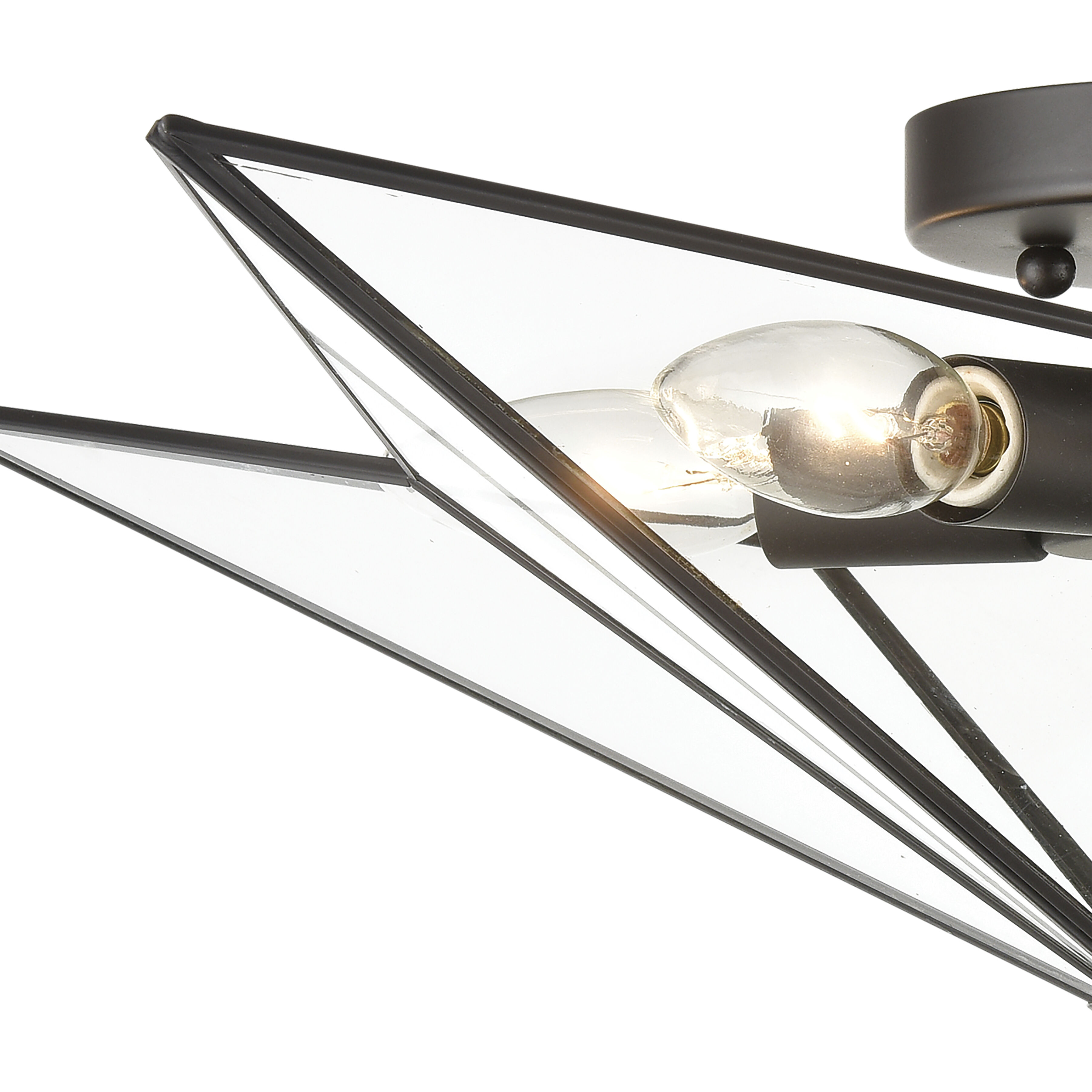 Moravian star flush mount sale