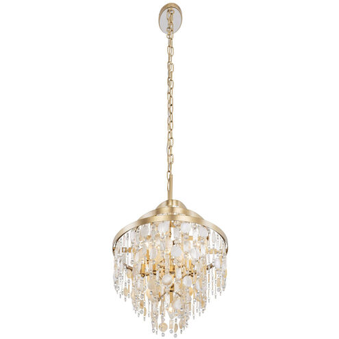 Kalani 9 Light 42 inch French Gold Linear Pendant Ceiling Light, Smithsonian Collaboration