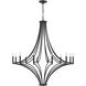 Spanish Villa 12 Light 48 inch Charcoal with Satin Brass and Satin Nickel Chandelier Ceiling Light