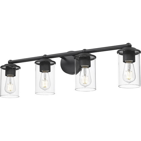 Thayer 4 Light 30.75 inch Matte Black Vanity Wall Light