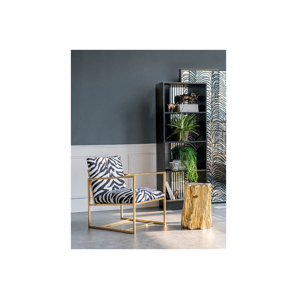 Golden 20 inch Gold Stool